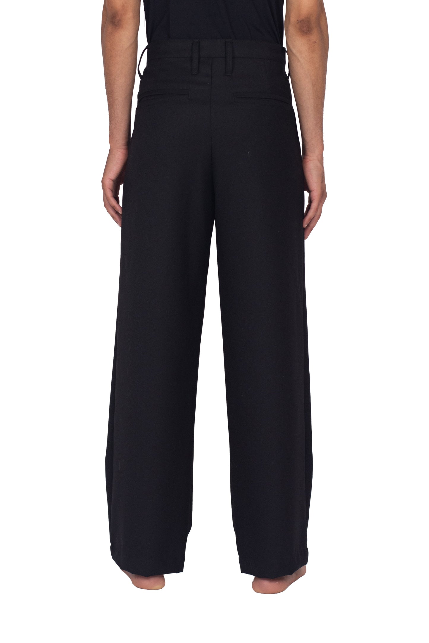 Big Pleat Topstitched Pant